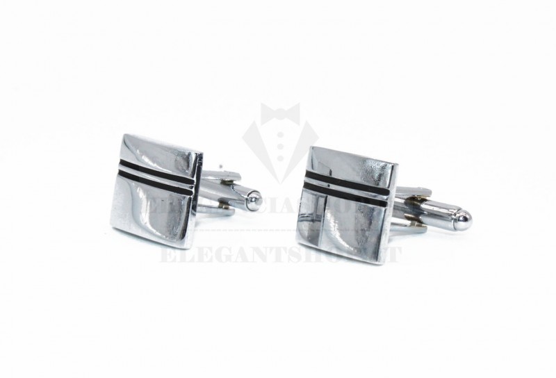 GL mandzsetta gomb - Ezüst-fekete