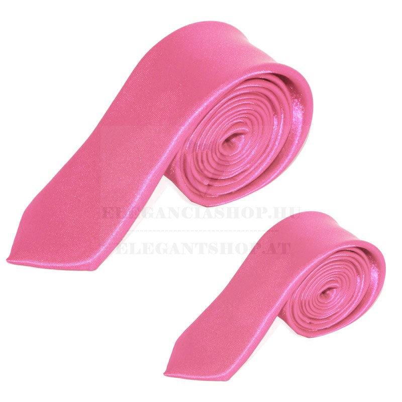 Szatén apa-fia nyakkendő szett - Pink
