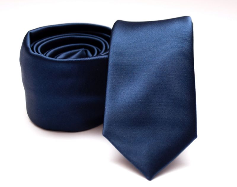 Prémium slim nyakkendő - Sötétkék