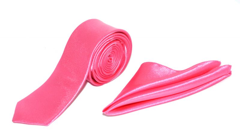 Szatén slim szett - Világos pink