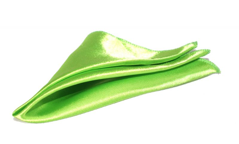 Vento szatén díszzsebkendő - Almazöld