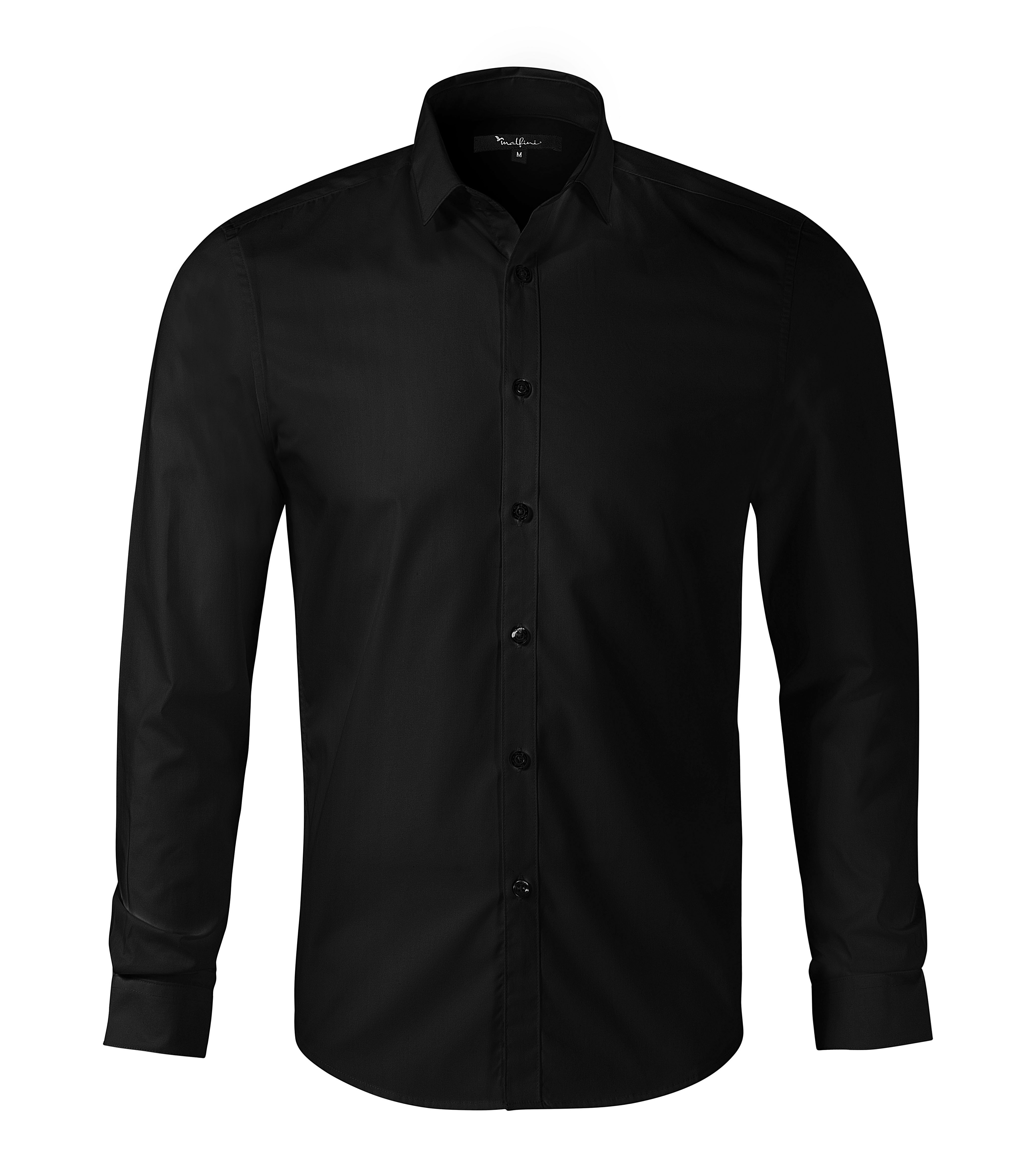 Malfini 60 % Pamut puplin slim férfi ing - Fekete