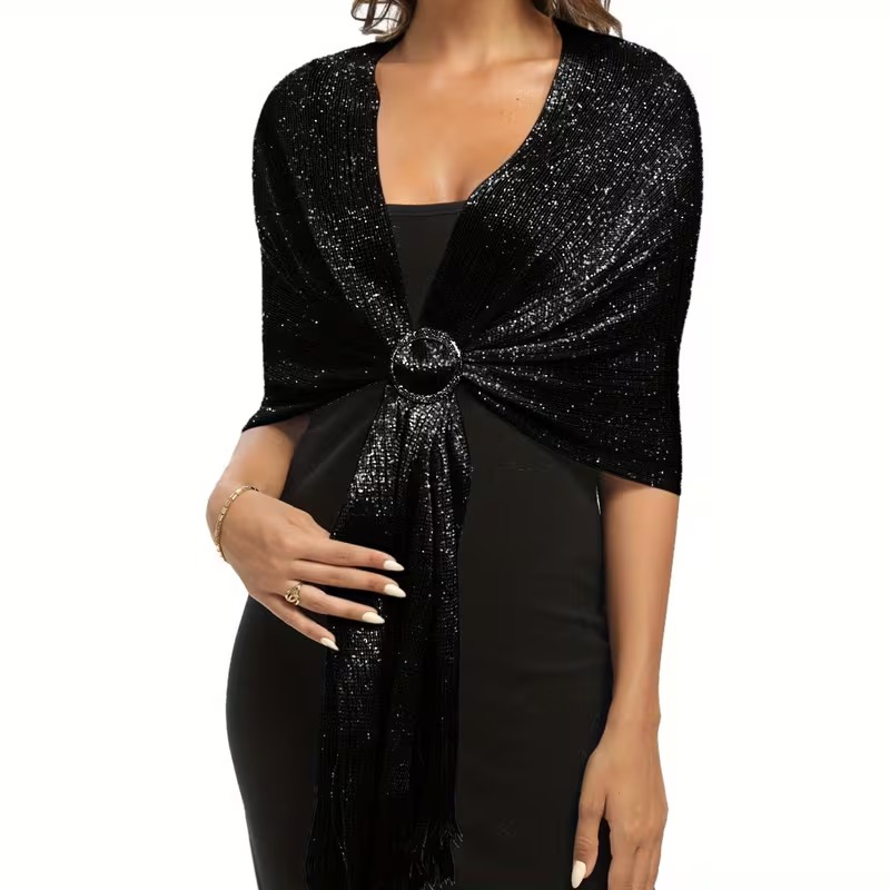 TT Lurex rojtos bolero - Fekete