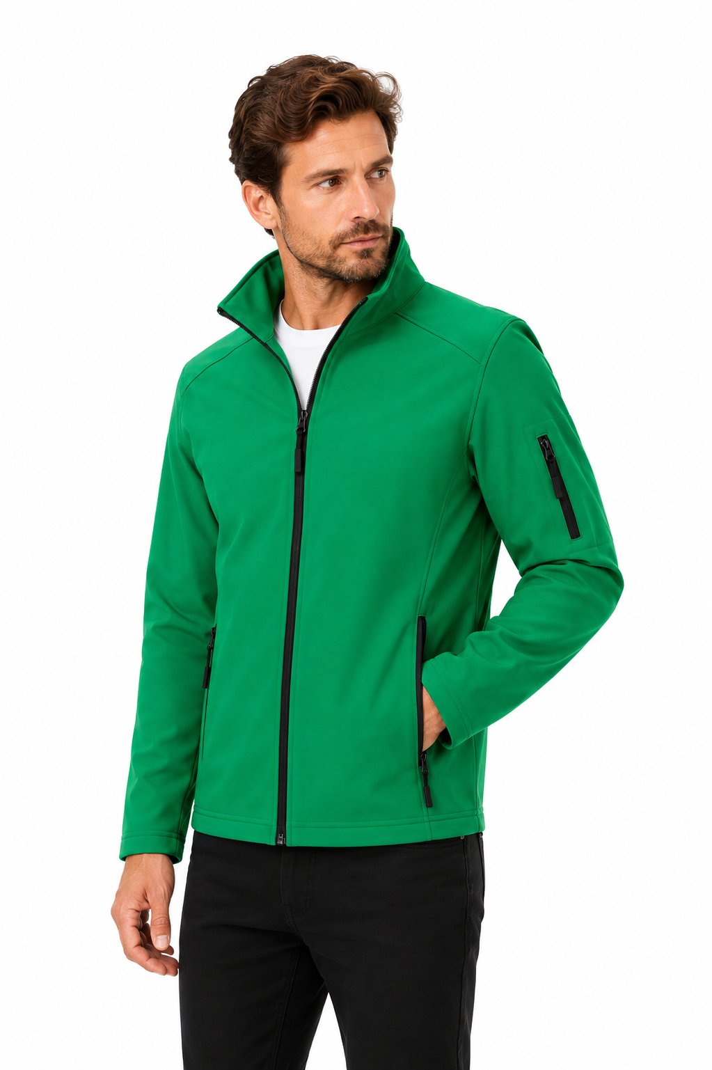 Férfi softshell dzseki - Zöld