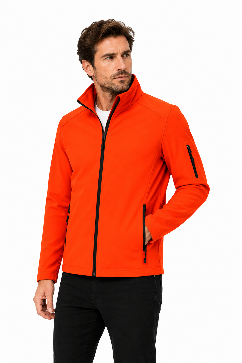 Férfi softshell dzseki - Narancssárga