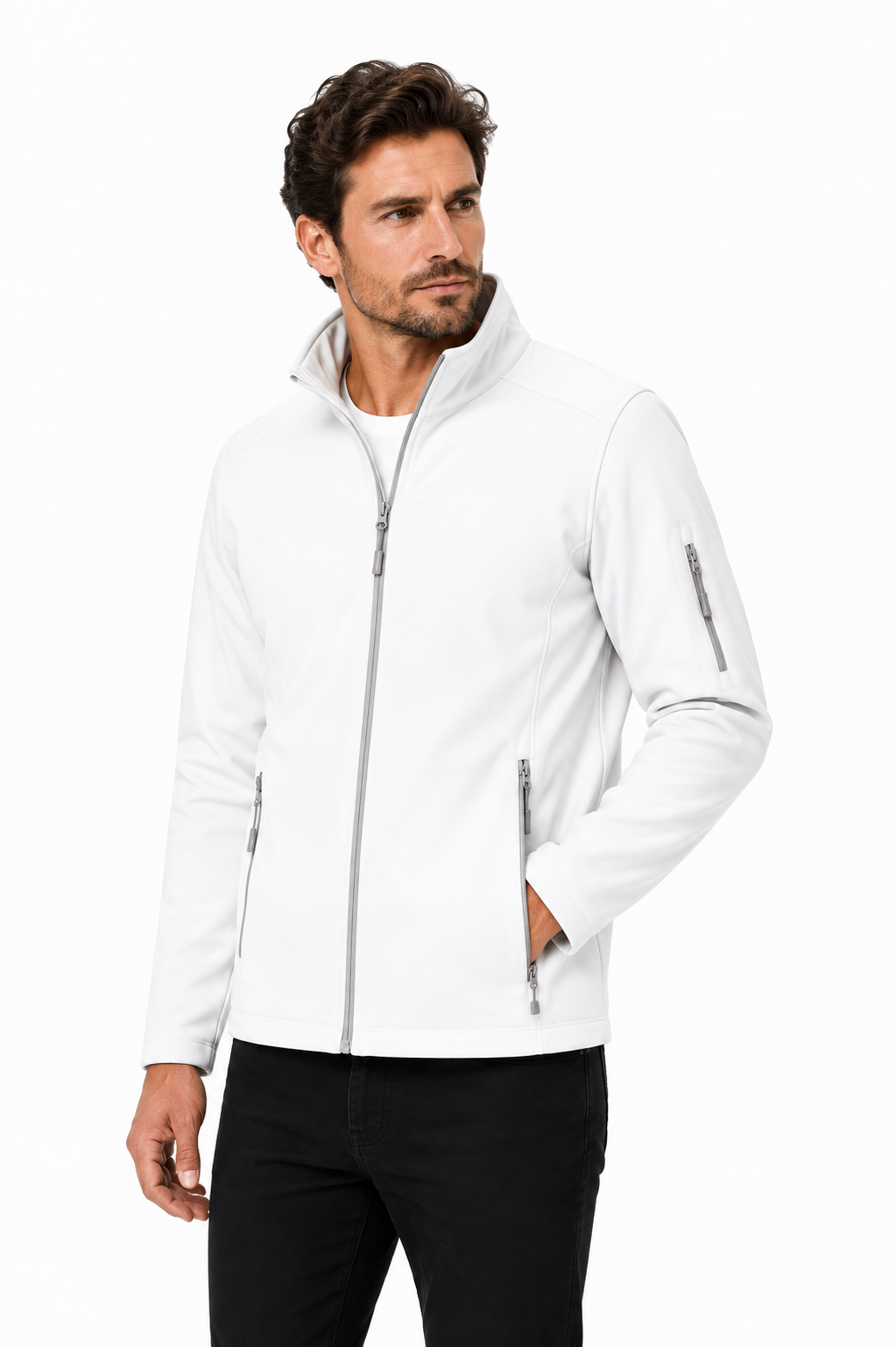 Férfi softshell dzseki - Fehér
