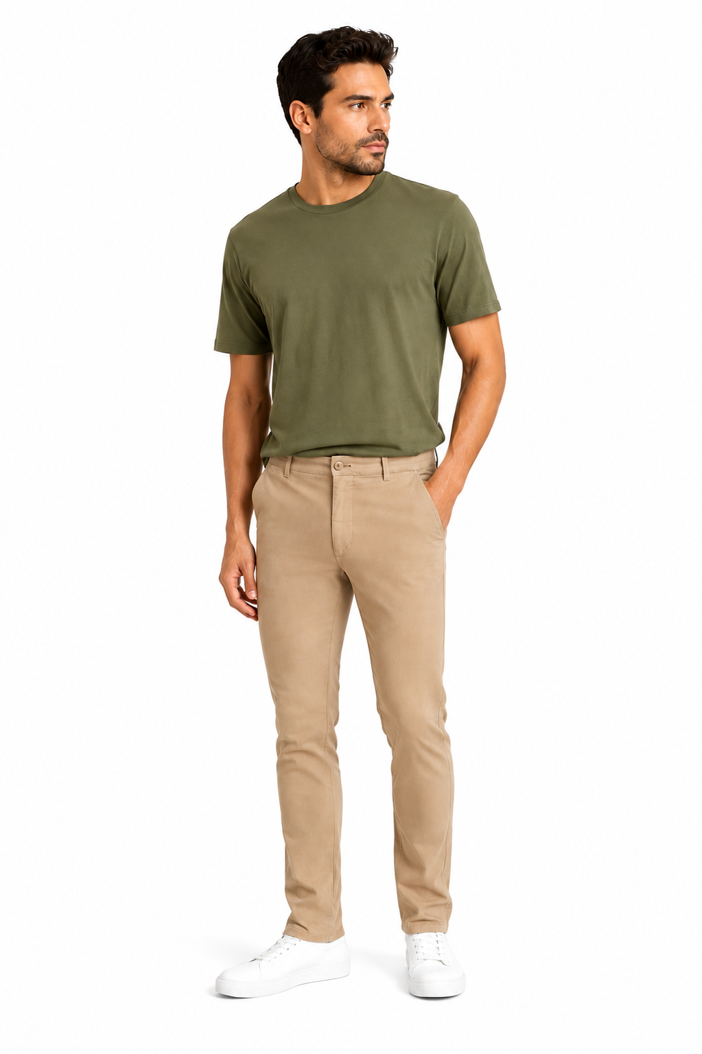 ADAM SLIM CHINOS nadrág - Camel