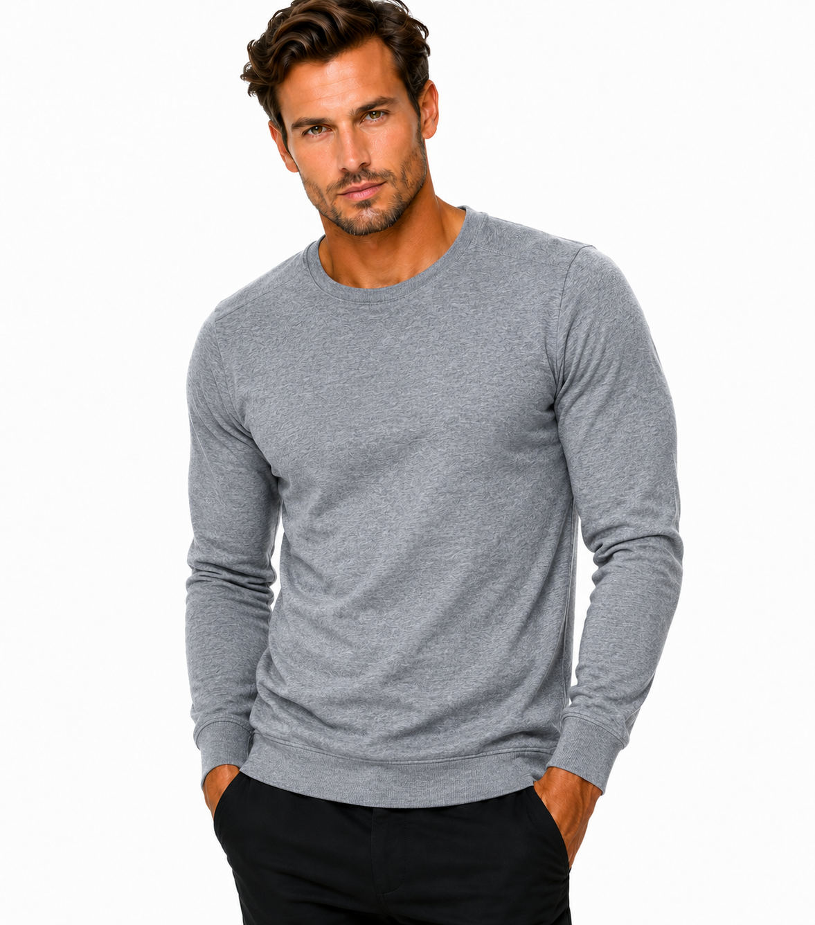 Unisex pamut pulóver - Szürke
