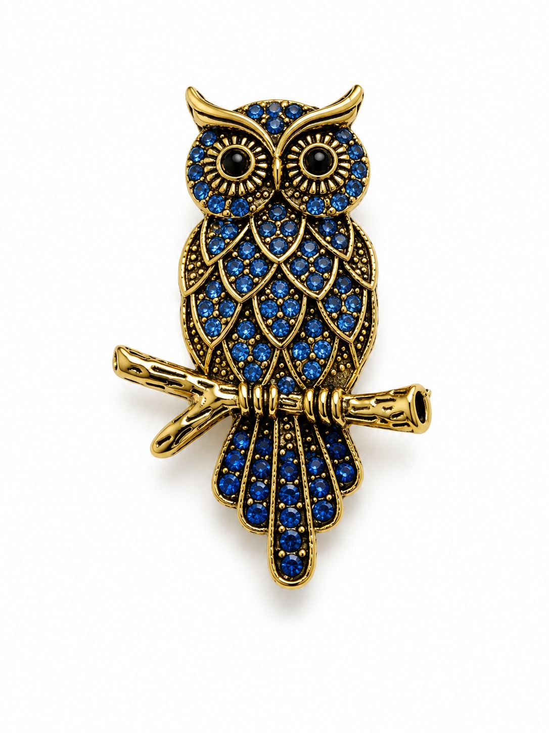 Strassz köves bross - Bagoly