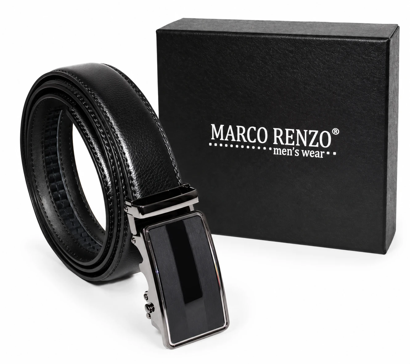 Marco Sergioni férfi bőr öv - Fekete