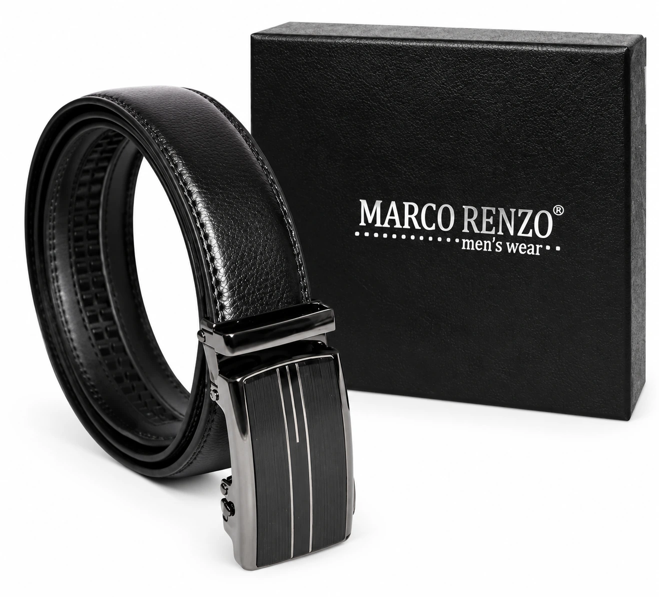 Marco Sergioni férfi bőr öv - Fekete