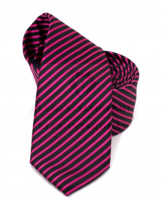 Goldenland slim nyakkendő - Pink csíkos