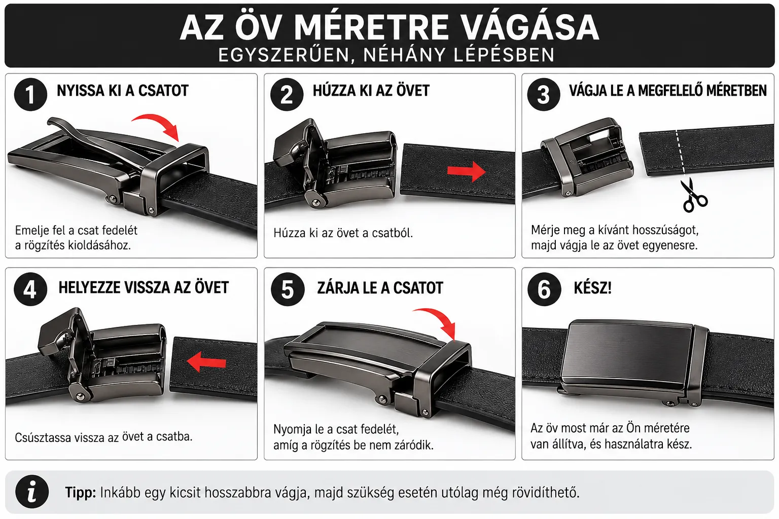 Tycoon extra hosszú férfi bőr öv - Caramell