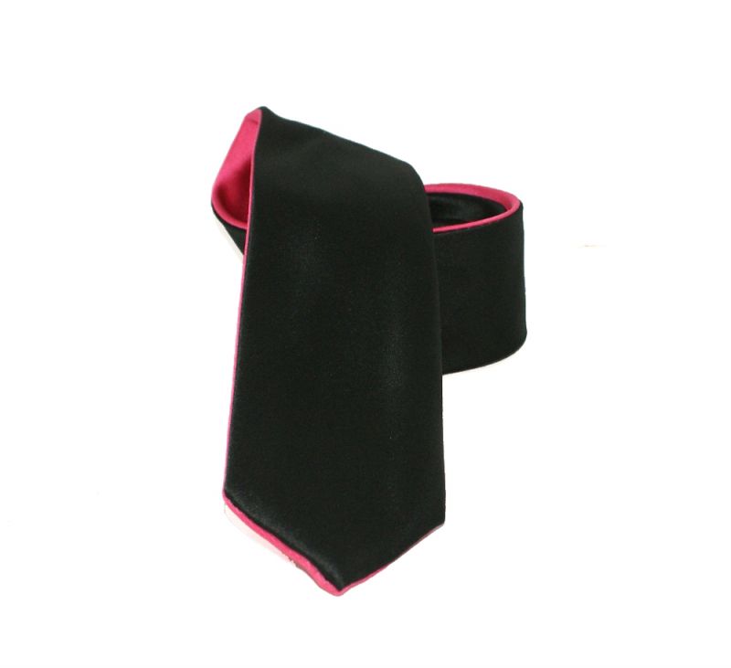 Goldenland 2in1 slim nyakkendő - Fekete-pink