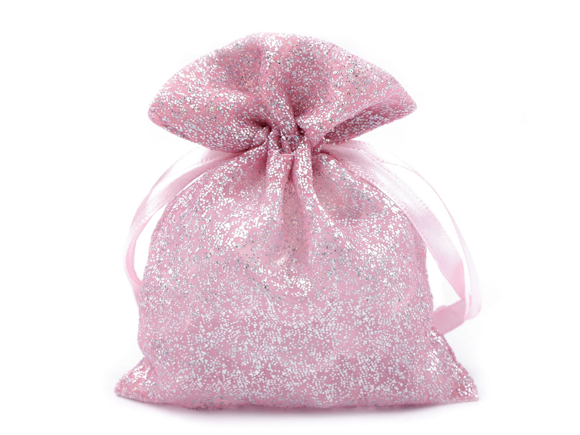 Organza ajándék zsák glitterel 10x13 cm - 10 db