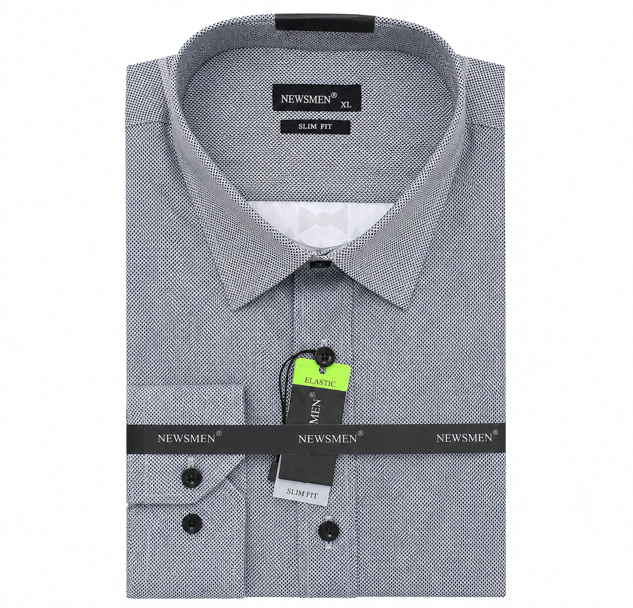 NM h.u slim fit elasztikus ing - Szürke mintás