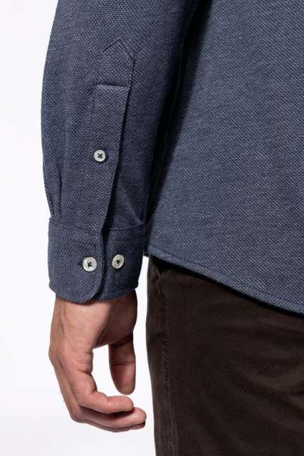 JACQUARD férfi h.u ing - Sötétkék