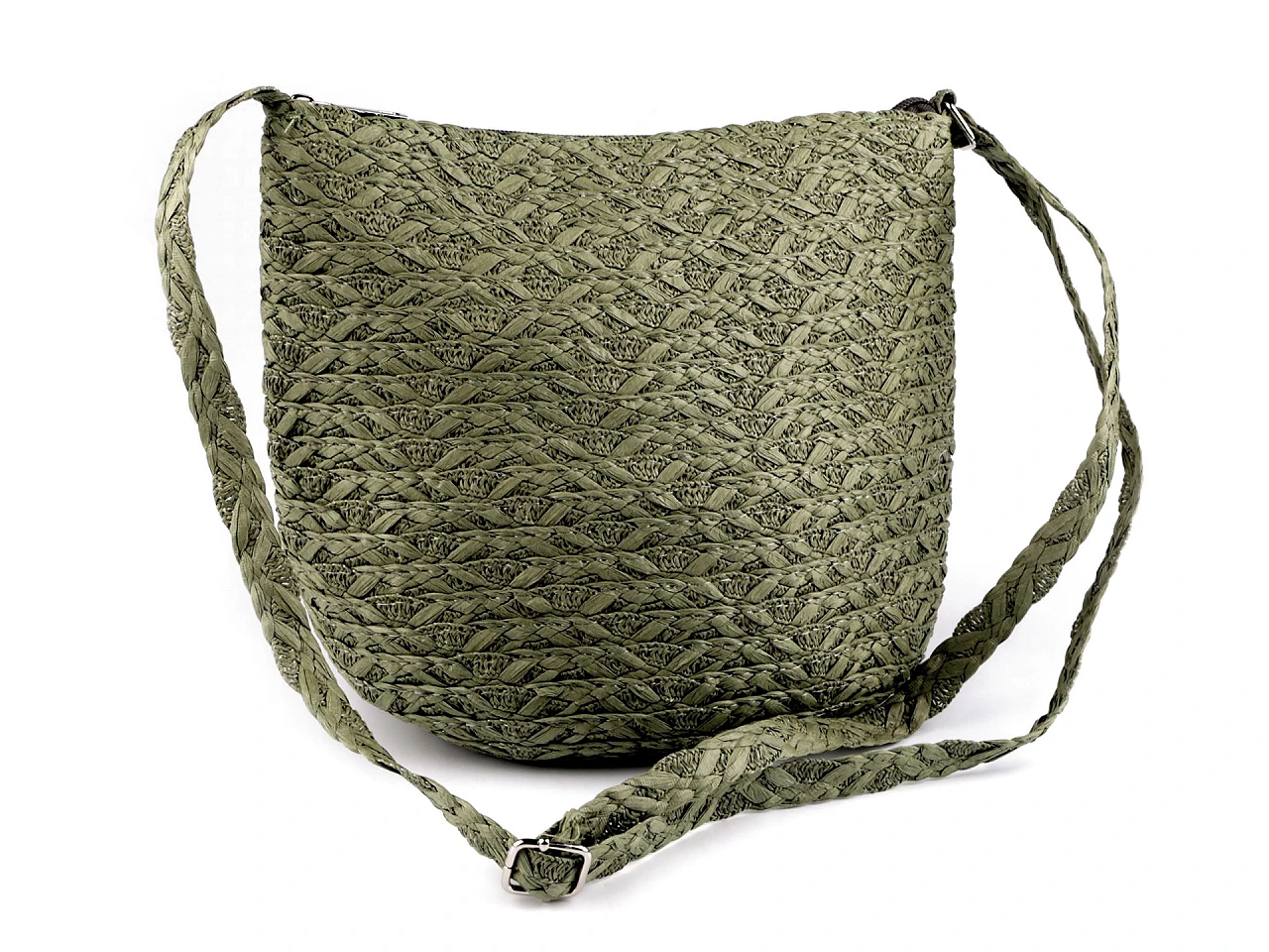 Táska papírszalmából crossbody - 23x30 cm