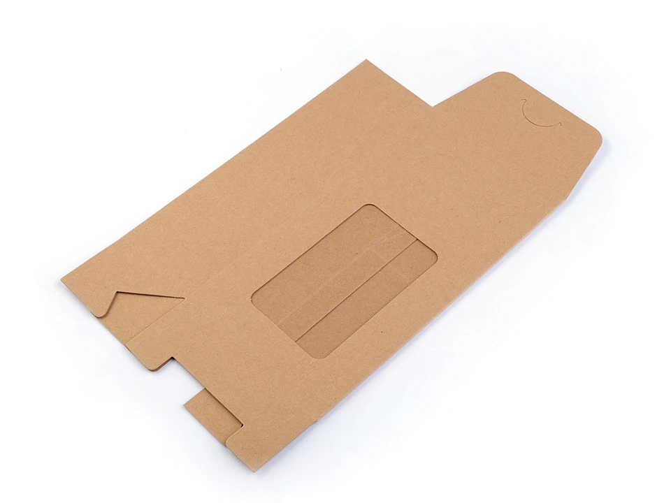 Papírdoboz natural ablakkal - 10 db/csomag