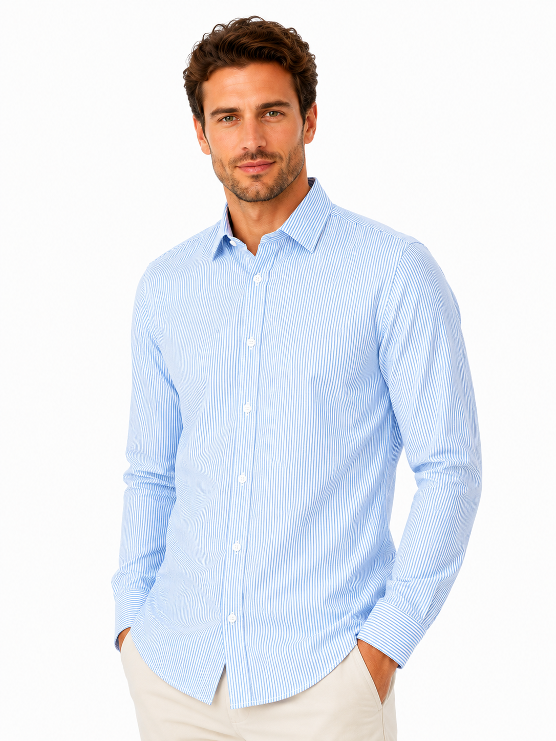 GINGHAM 100% pamut slim fit h.u férfi ing Piros-fehér kockás