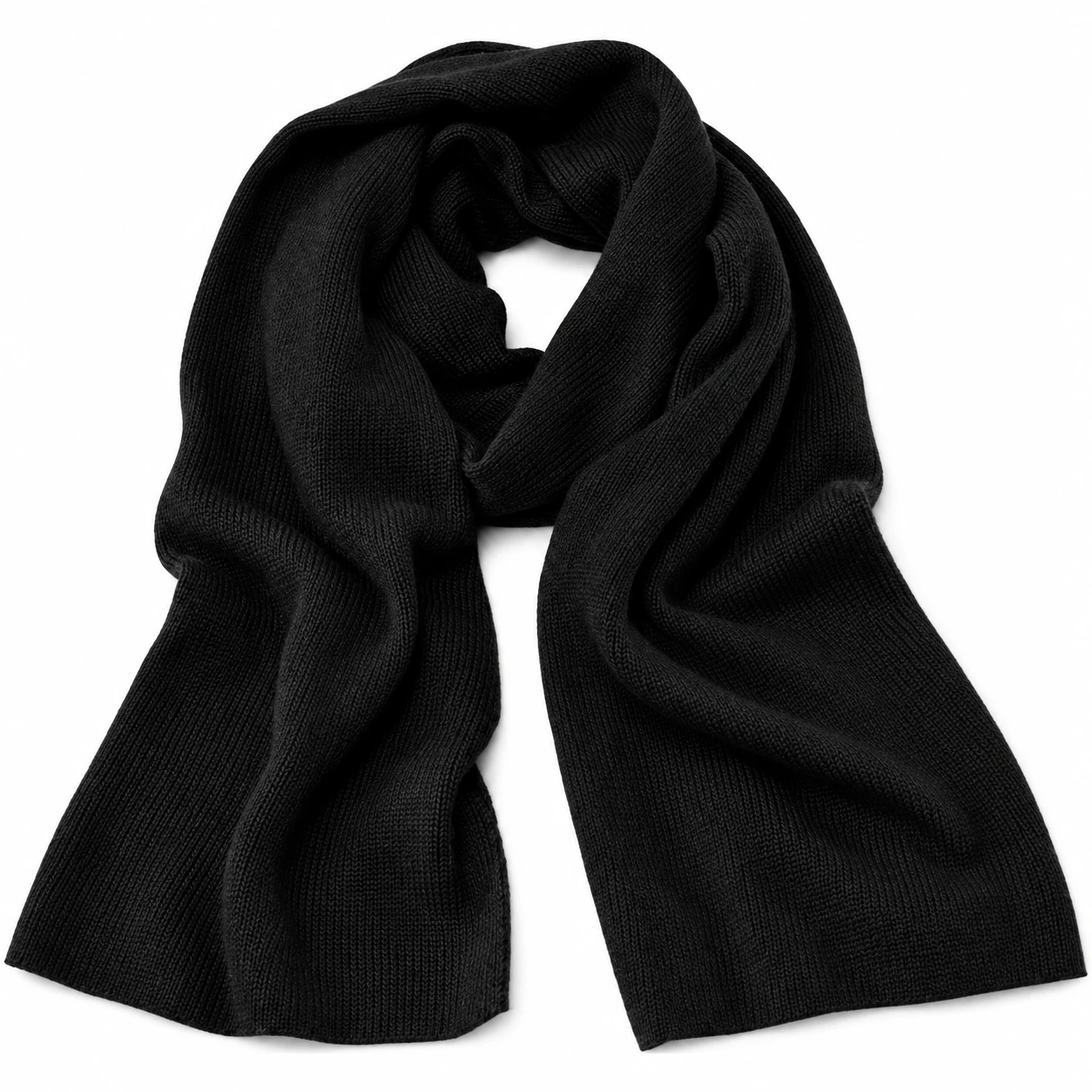 Newsmen unisex kötött sál - Fekete