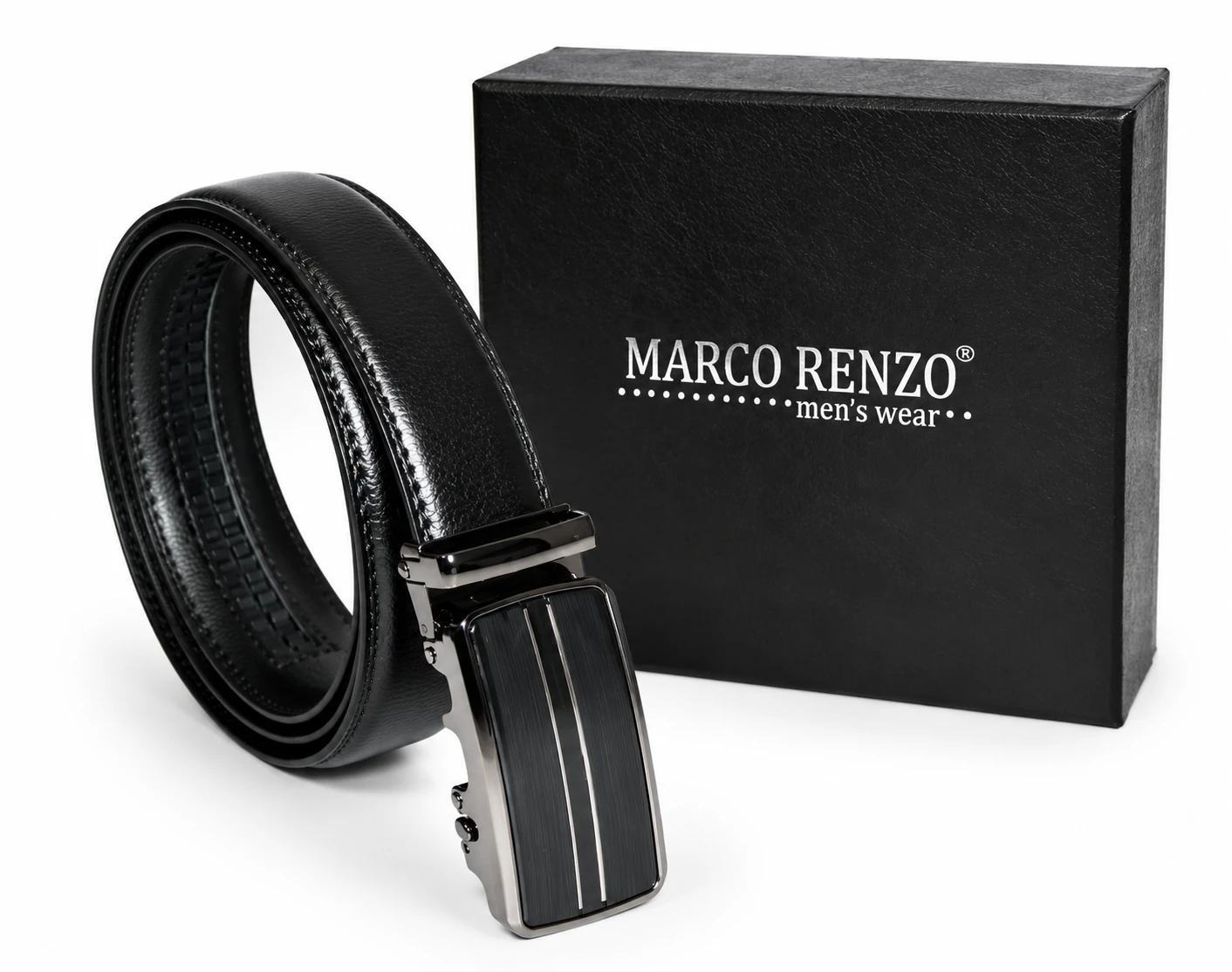 Marco Sergioni férfi bőr öv - Fekete