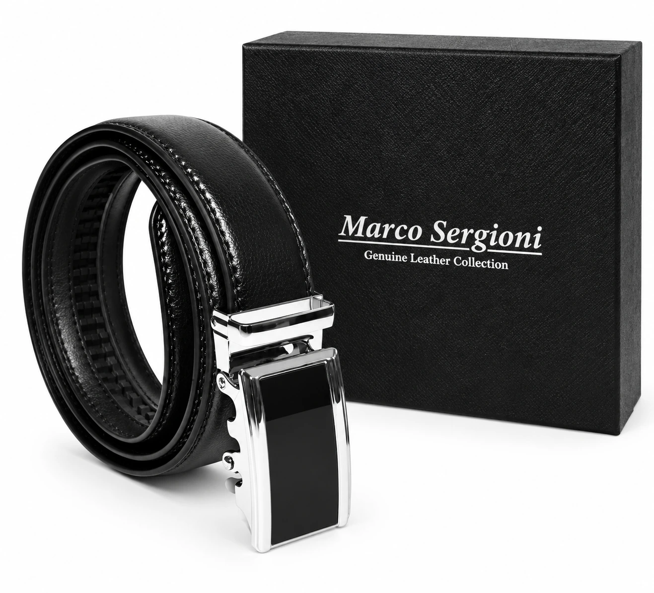 Marco Sergioni férfi bőr öv - Fekete