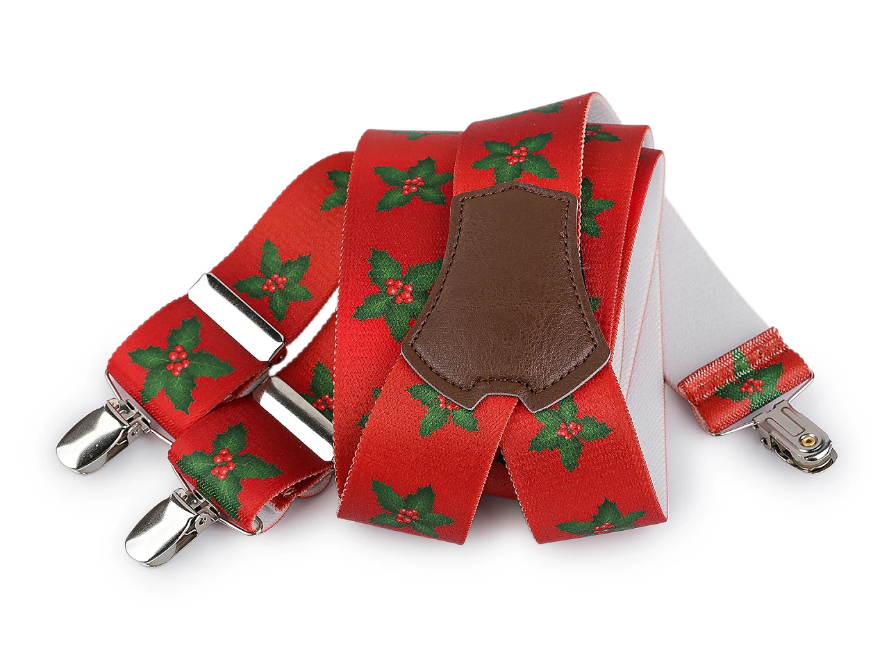 Karácsonyi nadrágtartó - Piros