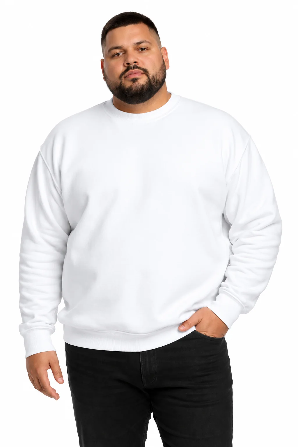 Unisex pamut pulóver - Fehér