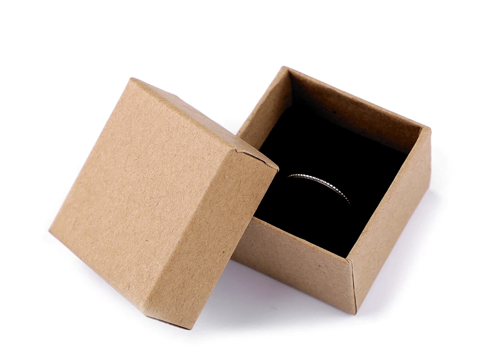 Ékszeres doboz természetes 5x5 cm - 2 db
